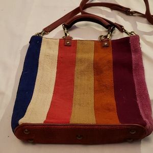 Kilim Tapestry Tote Bag with Shoulder Strap